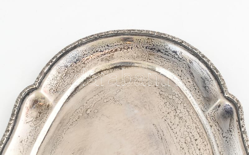 Ezüst (Ag) tálca, jelzett, 42x22cm nettó: 414g - Image 2