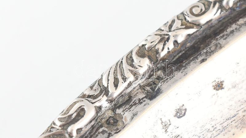 Ezüst (Ag) tálca, jelzett, 42x22cm nettó: 414g - Image 4