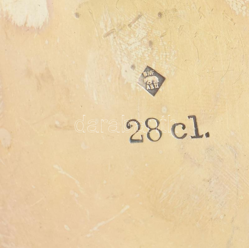 Berndorf kiöntő, ezüstözött alpakka, jelzett, kopásnyomokkal, m: 12,5 cm - Image 2