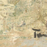 Tamás Ervin (1922-1996): Találkozás. Olaj, vászon, Keretben. Kis restaurálással. 60x80 cm - Image 2