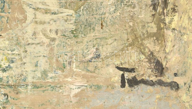 Tamás Ervin (1922-1996): Találkozás. Olaj, vászon, Keretben. Kis restaurálással. 60x80 cm - Image 2