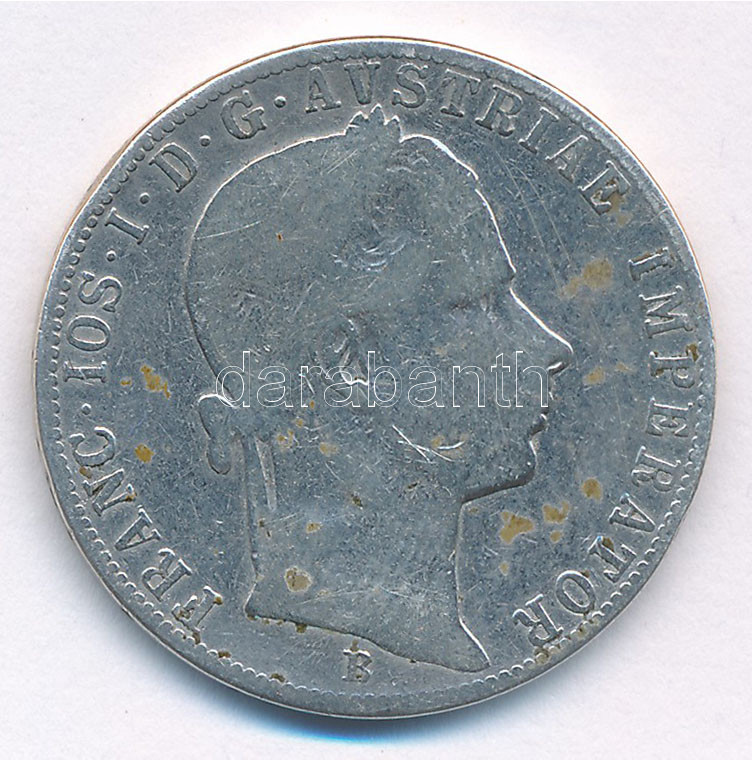 1858B 1Fl Ag 'Ferenc József' T:3 Adamo M14