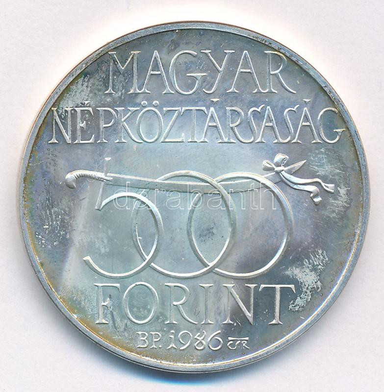 1986. 500Ft Ag 'Budavár visszavétele 1686' T:BU patina Adamo EM97 - Image 2