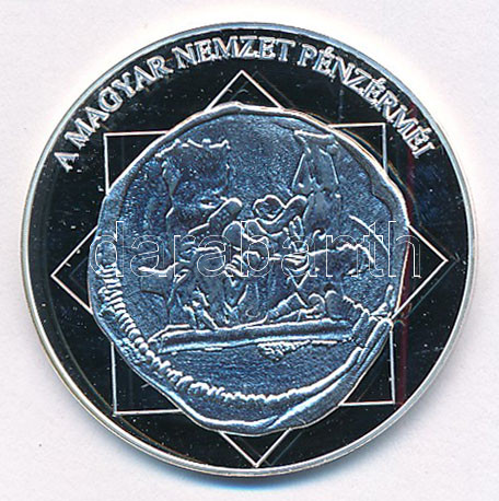 DN 'A magyar nemzet pénzérméi - A Budai vár első ábrázolása érmén 1308-1342' Ag emlékérem tanúsítvánnyal (10,37g/0.999/35mm) T:PP kis fo. - Image 2