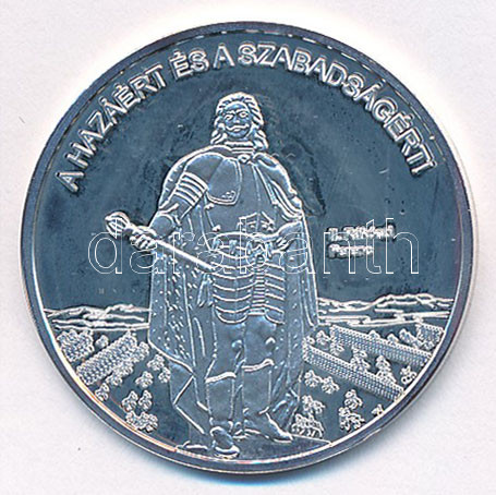 DN 'Nemzetünk nagyjai - II. Rákóczi Ferenc' Ag emlékérem tanúsítvánnyal (10,37g/0.999/35mm) T:PP fo.