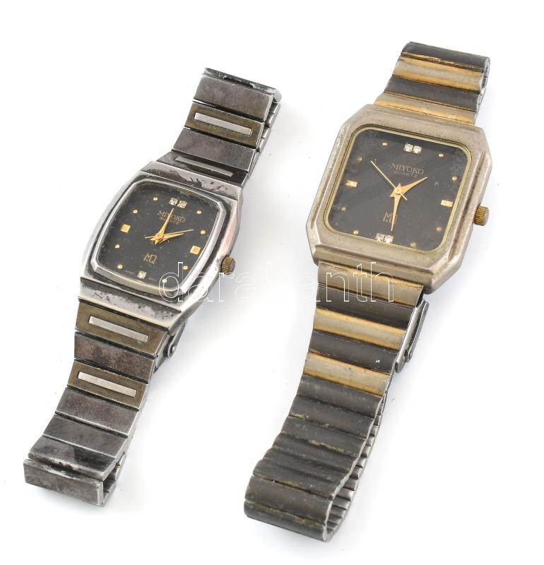 Miyoko quartz óra, 2 db, kopásnyomokkal, nem jár