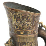Olvashatatlan kínai jelzéssel: Madaras bőség szaru, bronz, XX. sz első fele, kis kopásokkal, m: 16,5 cm - Image 3