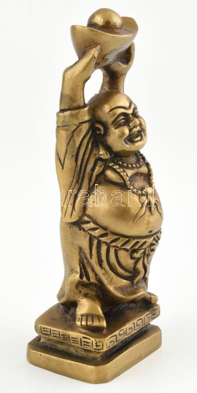 Jelzés nélkül: Szerencse hozó Buddha. Bronz, m: 16,5 cm - Image 2