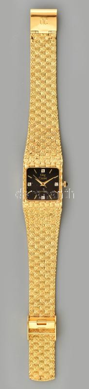 Oleg Cassini quartz karóra, aranyozott, működik, d: 25mm - Image 2