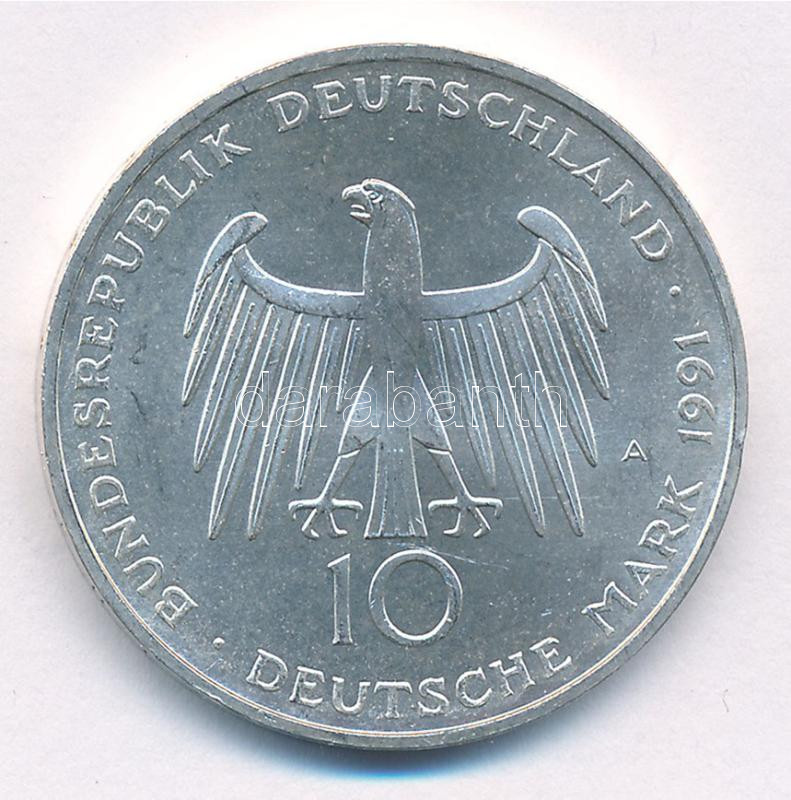 Németország 1991A 10M Ag 'Német Egység - 200 éves a Brandenburgi Kapu' T:1- Germany 1991A 10 Mark Ag 'German Unity - 200th Anniversary of the Brandenburg Gate' C:AU Krause KM#177 - Image 2