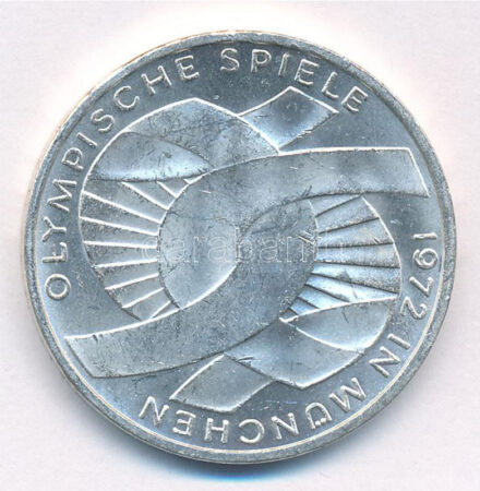 Német Szövetségi Köztársaság 1972F 10M Ag 'Olimpia-München / Csomó' T:1- FRG 1972F 10 Mark Ag 'Olymics Munich / Knot' C:AU Krause KM# 131