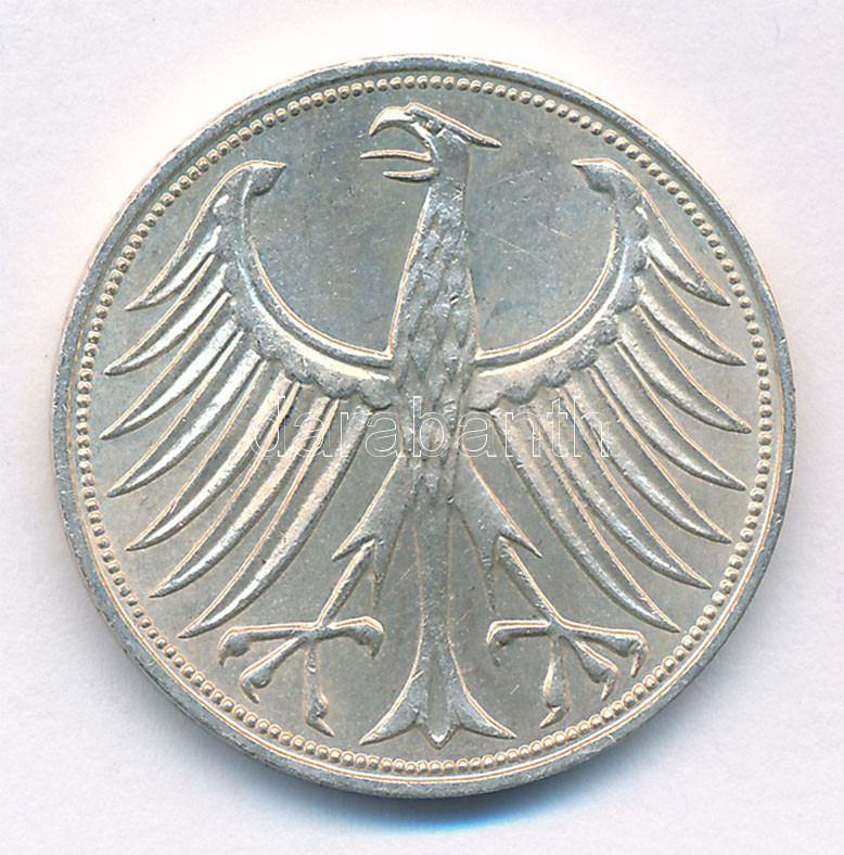Német Szövetségi Köztársaság 1970J 5M Ag T:2 patina GFR 1970J 5 Mark Ag C:XF patina Krause KM#112 - Image 2