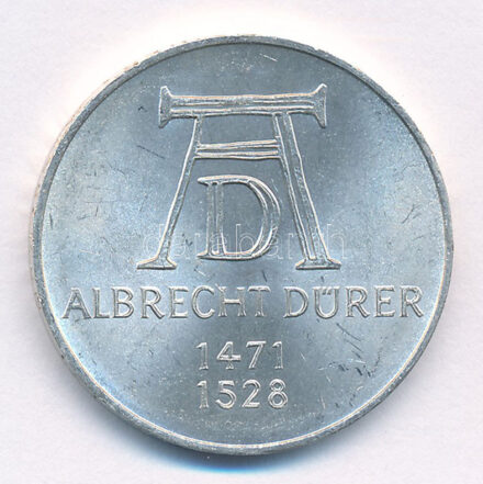 Német Szövetségi Köztársaság 1971D 5M Ag 'Albrecht Dürer születésének 500. évfordulója' T:2 FRG 1971D 5 Mark Ag '500th Anniversary - Birth of Albrecht Dürer' C:XF Krause KM#129