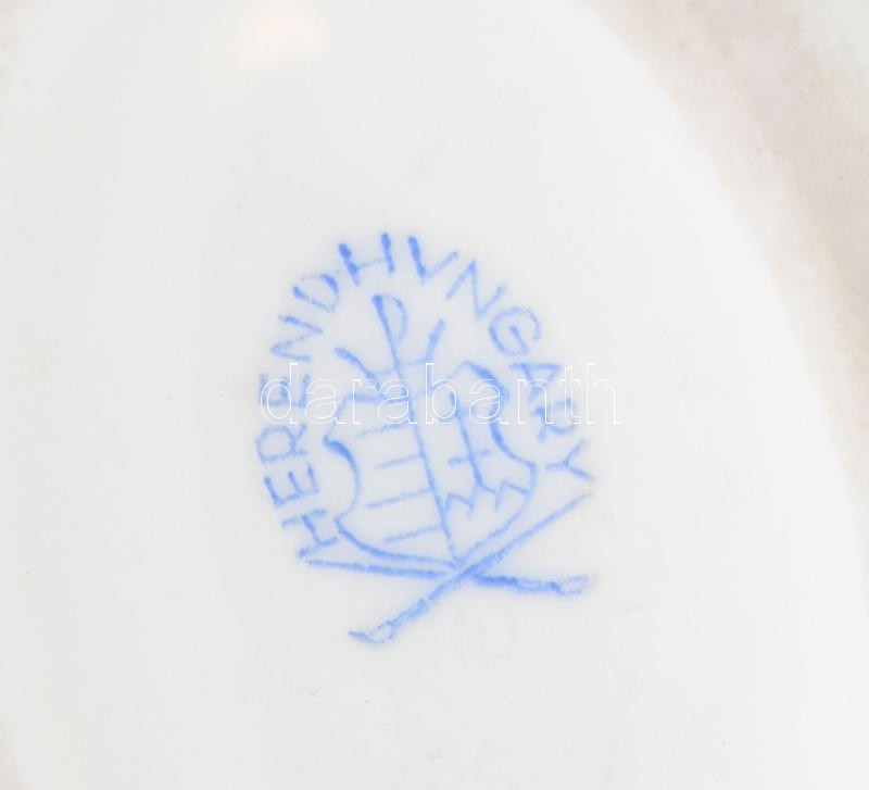 Herendi tojás, bonbonier, jelzett, kopásnyomokkal, 12x7 cm - Image 3