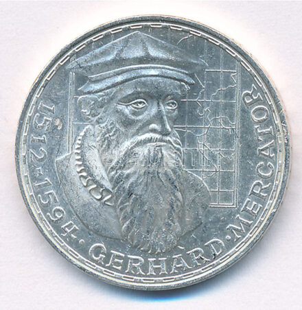 Német Szövetségi Köztársaság 1969F 5M Ag 'Gerhard Mercator' T:1- FRG 1969F 5 Mark Ag 'Gerhard Mercator' C:AU Krause KM#126