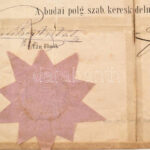 1880 Fűszerárú kereskedő mesterlevele ragasztott, javított. 46x30 cm - Image 2