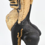 Jelzés nélkül: Antik Foo kutya. Öntött, patinázott, bronz szobor, korának megfelelő állapotban, m: 42 cm - Image 3