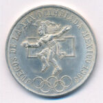 Mexikó 1968. 25P Ag 'Olimpia' T:1- patina Mexico 1968. 25 Pesos Ag 'Olympiad' C:AU patina Krause KM#479.1
