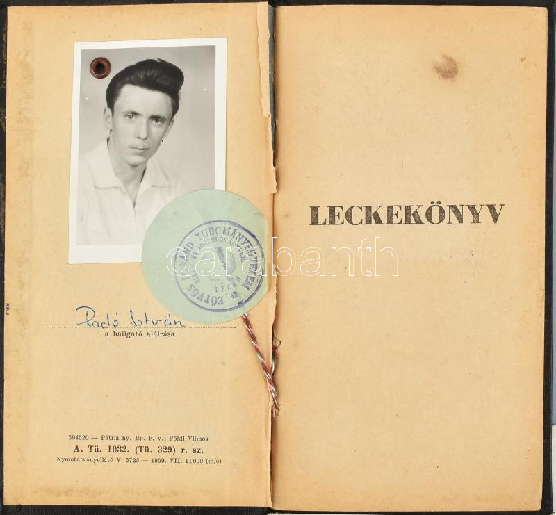1964 ELTE jogi diploma és hozzá tartozó leckekönyv - Image 4