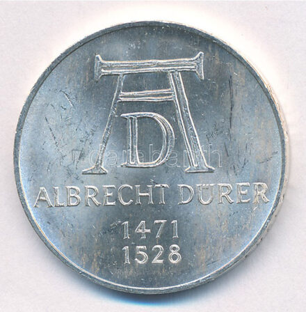 NSZK 1971D 5M Ag 'Albrecht Dürer születésének 500. évfordulója' T:2 karc FRG 1971D 5 Mark Ag '500th Anniversary - Birth of Albrecht Dürer' C:XF scratch Krause KM#129