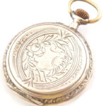 Oluland zsebóra, mechanikus szerkezettel, ezüst (Ag) tokkal. Működő szerkezet, szép számlappal, d: 48 mm - Image 3