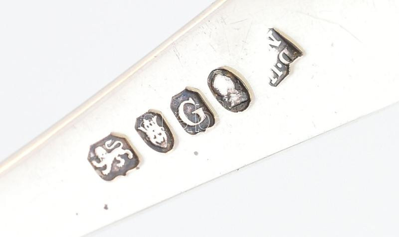 Ezüst(Ag) angol merőkanál, jelzett, h: 16,7 cm, nettó: 42,8 g - Image 3