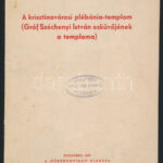 Schoen Arnold: A krisztinavárosi plébánia-templom. (Gróf Széchenyi István esküvőjének a temploma.) Bp., 1937., 'Történetírás.' Kiadói papírkötés, intézményi bélyegzéssel. Dévai Tibor krisztinavárosi plébános ajándékozási