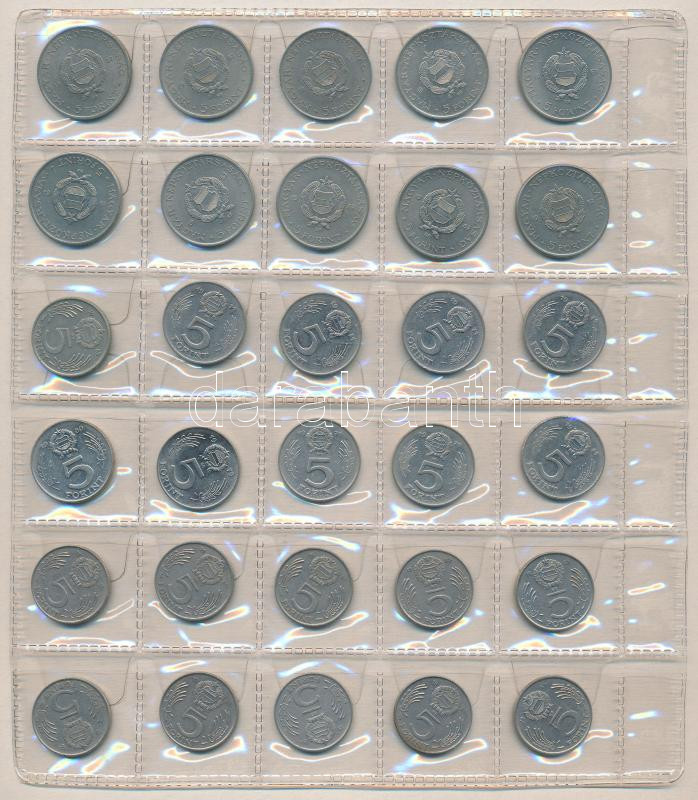 1967-1989. 5Ft műanyag berakólapon (30db) T:1-,2 Adamo F8.2, F8.3, F8.4