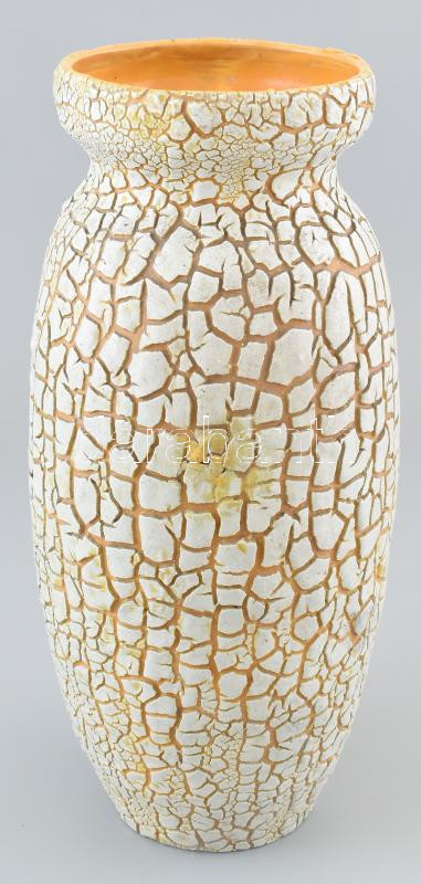 Bán Károly: Retró váza, jelzett, hibátlan, m: 31 cm