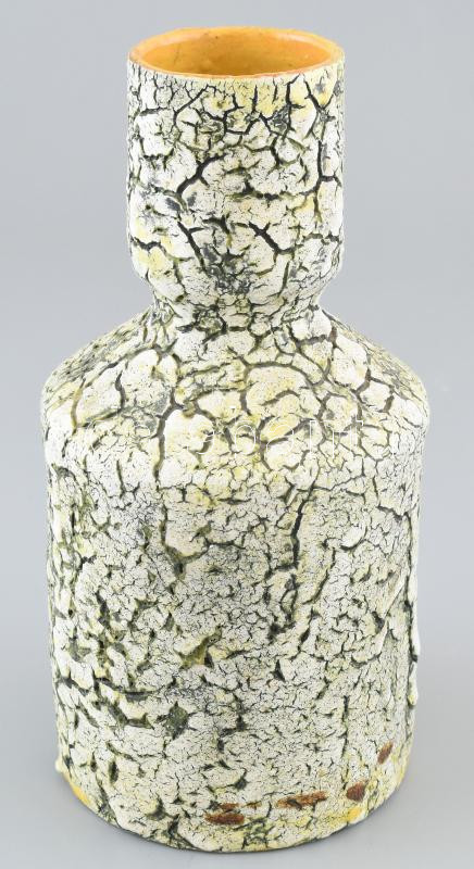 Bán Károly: Retró váza, jelzett, hibátlan, m: 22 cm