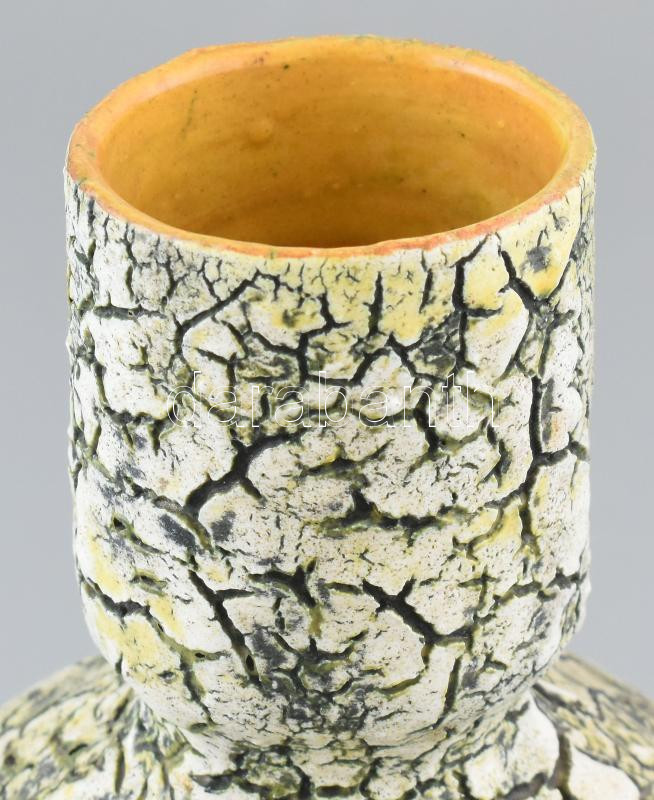Bán Károly: Retró váza, jelzett, hibátlan, m: 22 cm - Image 2