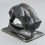 Olvashatatlan jelzéssel: Bölény. Art Deco kerámia, hibátlan, 1930-40 körül, m: 14 cm - Image 2