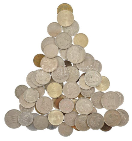 Vegyes: görög és török érmék ~480g súlyban T:vegyes Mixed: Greek and Turkish coins (~480g) C:mixed