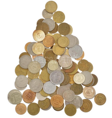 Vegyes külföldi érmetétel mintegy ~570g súlyban T:vegyes Mixed foreign coin lot (~570g) C:mixed