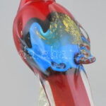 Murano: Páva. Kézzel készített üveg, jelzés nélkül, hibátlan, Olaszország, 1960-70 körül. m: 39 cm - Image 2