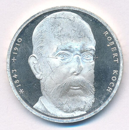 Németország 1993J 10M Ag 'Robert Koch' T:1,1- Germany 1993J 10 Mark Ag 'Robert Koch' C:UNC,AU Krause KM#181