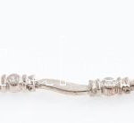 Ezüst(Ag) hullámos glídes karkötő, jelzett, h: 18 cm, bruttó: 13,5 g