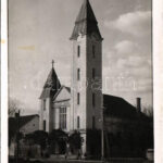 1943 Újverbász, Novi Vrbas (Verbász, Vrbas); Christus Kirche, Wachet und Betet / Metodista templom / church. photo