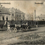 1913 Kecskemét, M. kir. állami gyermekmenhely, lovaskocsi. G. Fekete Mihály kiadása (fl)