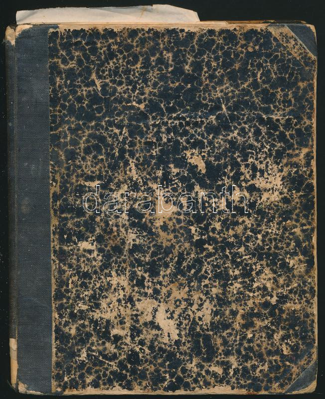 cca 1926 Kézzel írt szakácskönyv, benne receptekkel, kopott félvászon-kötésben, foltos lapokkal. - Image 3