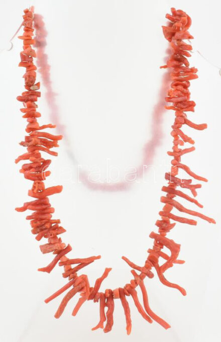 Korall nyaklánc, h: 57 cm