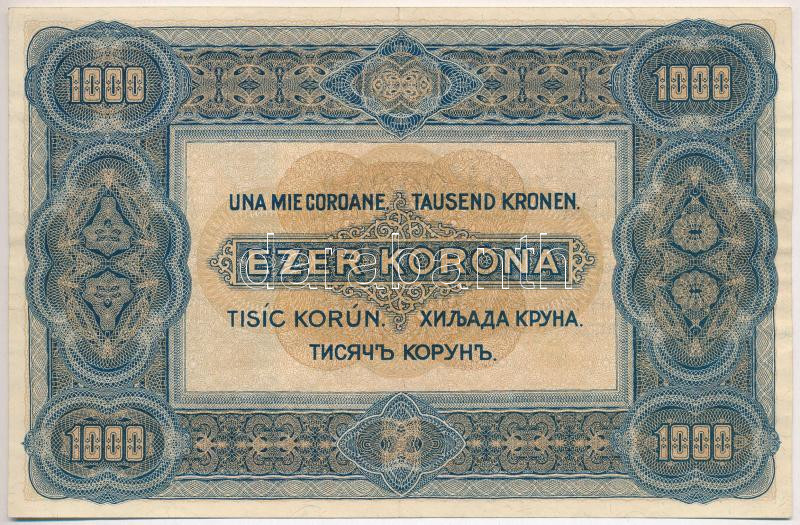 1920. 1000K 'B23 915940', 'Orell Füssli Zürich' nyomdahely jelöléssel T:II- Adamo K36 - Image 2