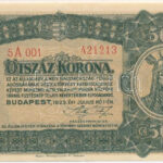 1923. 500K '5A 001 421213', 'Magyar Pénzjegynyomda Rt. Budapest' nyomdahely jelöléssel T:III szép papír Adamo K34