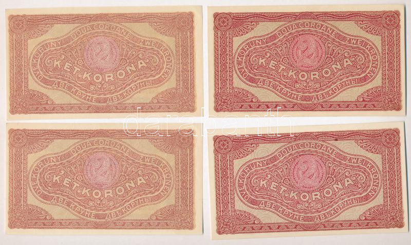 1920. 2K (2x) sorszámkövetők '2 aa 014 244.812 - 2 aa 014 244.813' + 1920. 2K (2x) sorszámkövetők '2 ab 025 * 703408 - 2 ab 025 * 703409' csillagos sorszám + 1920. 10K (2x) sorszámkövetők 'a 065 283.957 - a 065 283.958' + 1920. 20K (2x) - Image 2