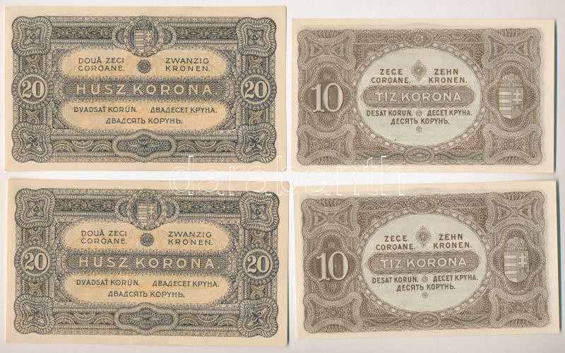 1920. 2K (2x) sorszámkövetők '2 aa 014 244.812 - 2 aa 014 244.813' + 1920. 2K (2x) sorszámkövetők '2 ab 025 * 703408 - 2 ab 025 * 703409' csillagos sorszám + 1920. 10K (2x) sorszámkövetők 'a 065 283.957 - a 065 283.958' + 1920. 20K (2x) - Image 4