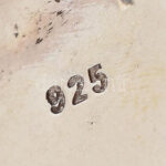 Ezüst(Ag) fülbevalópár ametiszttel, jelzett, 2×1,5 cm, bruttó: 15,6 g - Image 3
