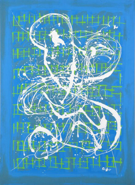 Czibor Ildikó (1969- ): Teddy bear, 2019. Olaj, farost, jelzett, 70×50 cm