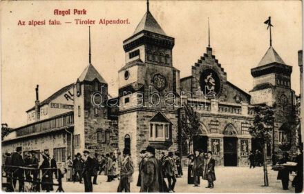 1913 Budapest XIV. Városliget, Angol Park, Az alpesi falu. Igazgató tulajdonos Meinhardt Fr. Curt (EK)