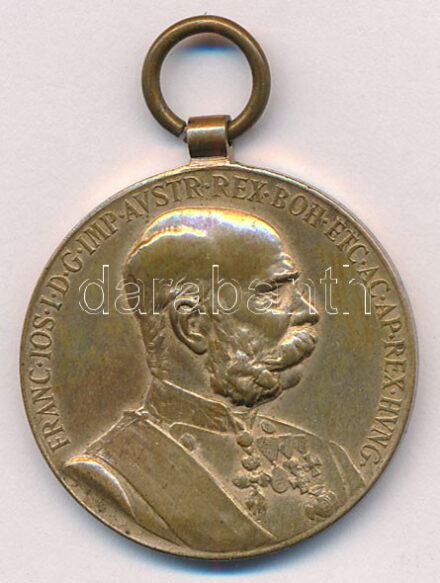 1898. 'Jubileumi Emlékérem a Fegyveres Erő Számára / Signum memoriae (AVSTR)' bronz kitüntetés mellszalag nélkül T:1- Hungary 1898. 'Commemorative Jubilee Medal for the Armed Forces' bronze decoration without ribbon C:AU NMK 249.