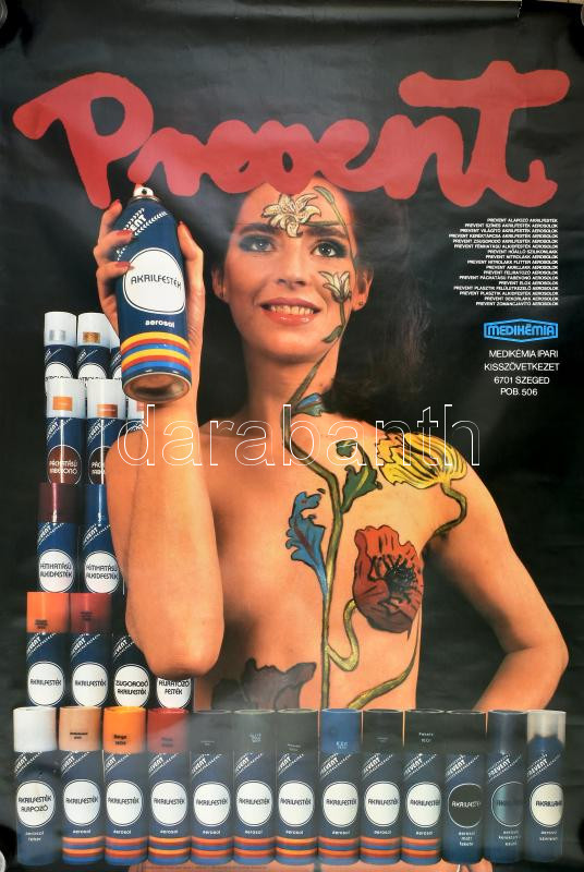 cca 1985 Prevent festék reklám plakát 70x90 cm